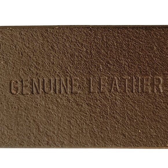 Genuine Leather Tooled Brown Western Floral Belt Made in India NEW Size M - Picture 10 of 14